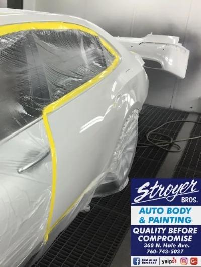 An original Stroyer Brothers photo of a panel prepared for painting